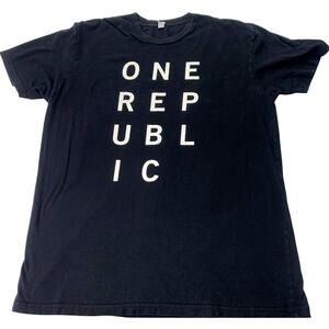 One Republic Adult XL Black White Spellout Amberlin 2019 Short Sleeve Tee Shirt